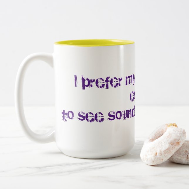 Strong coffee Two-Tone coffee mug (With Donut)