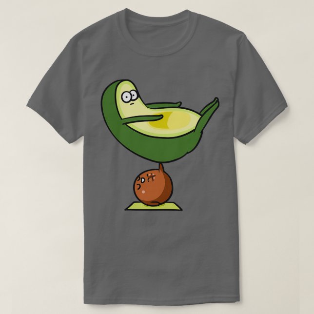 Strong Core Avocado Acro Yoga T-Shirt (Design Front)