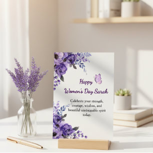 Strong Empower Inspiring Boss Queen Women's Day  Holiday Card