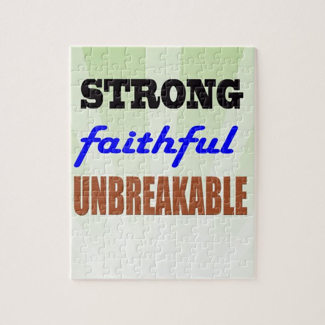 Strong Faithful Unbreakable Jigsaw Puzzle (Vertical)