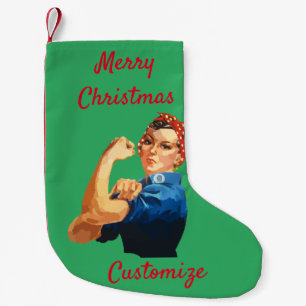 Strong Feminist Thunder_Cove Small Christmas Stocking