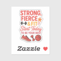 Strong & Fit | Motivational Sports Stickers