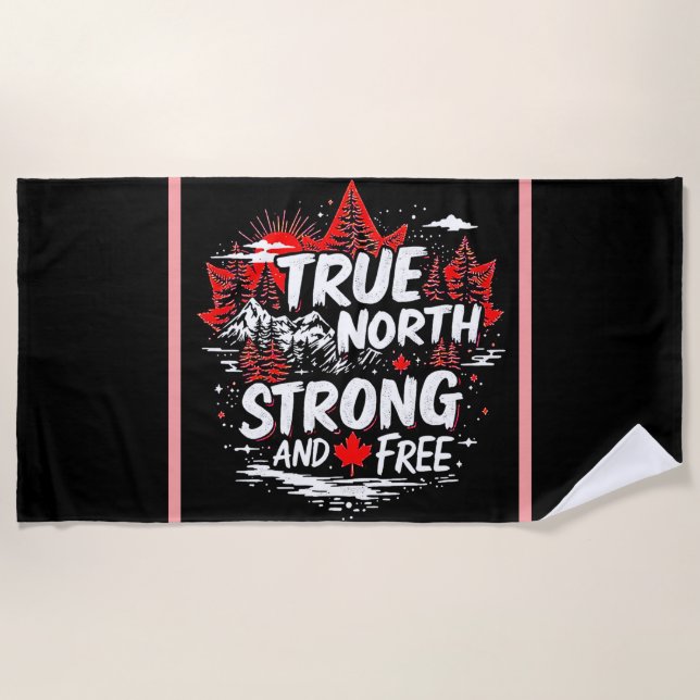 Strong Free True North Beach Towel (Front)