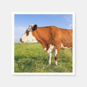 Strong Friesian cow Napkin