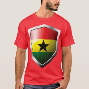 Strong Ghana Flag Shield Country T-Shirt