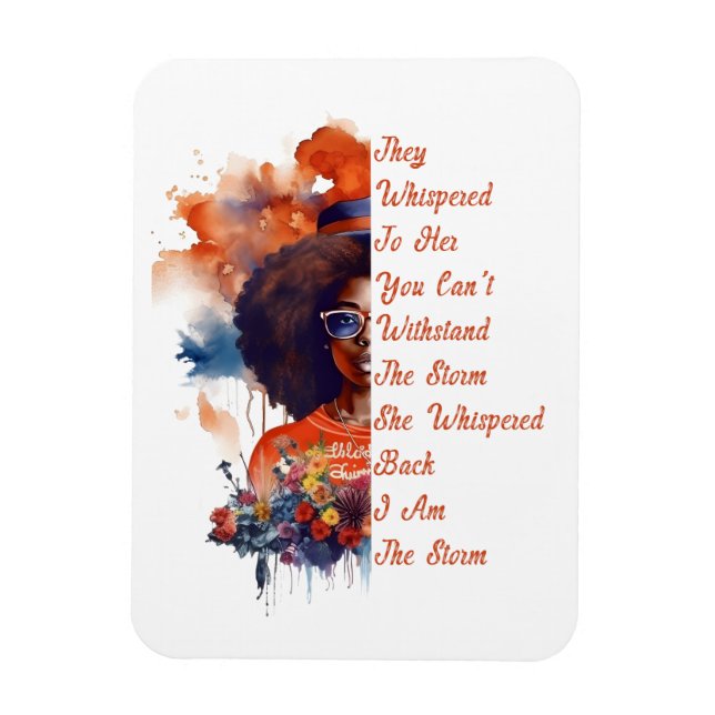 Strong Girl Black History Strong African Magnet (Vertical)