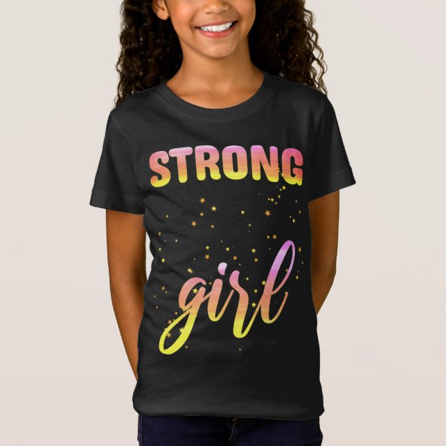 Strong Girl Pastel Star T-Shirt (Front)