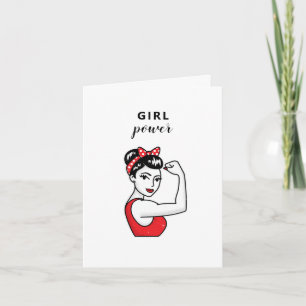 strong girl power happy women's day feminist card