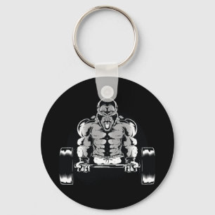 Strong Gorilla Pumps Muscles Key Ring