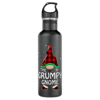 Strong Grumpy Gnome Buffalo Plaid Matching Family  710 Ml Water Bottle
