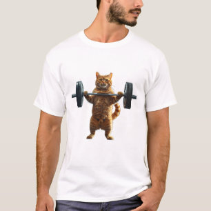 Strong Gym Cat T-Shirt for Fitness Lovers
