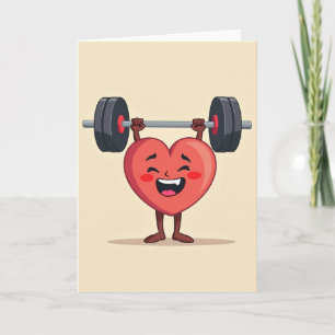 Strong Heart Workout Greeting Card