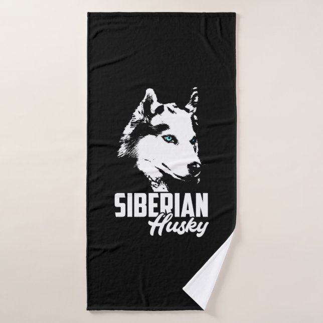 Strong Husky Siberian Bath Towel (Bath Towel)