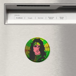 Strong, independent women with curly hair. magnet
