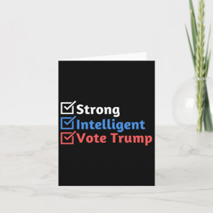 Strong Intelligent Women For Trump Girl Checklist Card