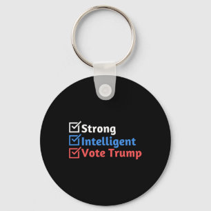 Strong Intelligent Women For Trump Girl Checklist Key Ring