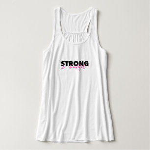 Strong is Beautiful Flowy Racerback Tank
