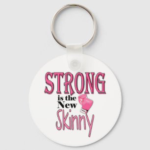 STRONG is the new Skinny! With Pink Boxing Gloves Key Ring