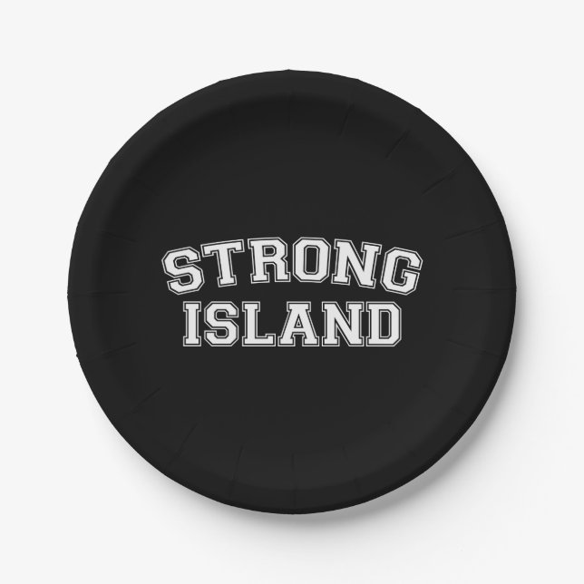 Strong Island, NYC, USA Paper Plate (Front)