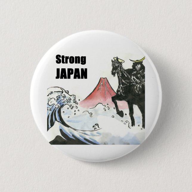 Strong JAPAN 6 Cm Round Badge (Front)