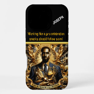 Strong Lawyer in a Grand Courtroom iPhone 16 Pro Max Case