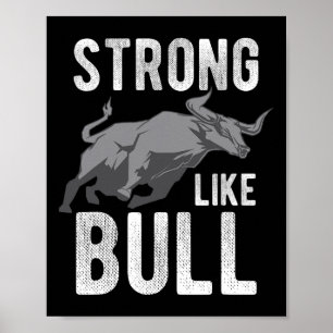 Strong Like A Bull Powerlifting Bodybuilding 4 Poster