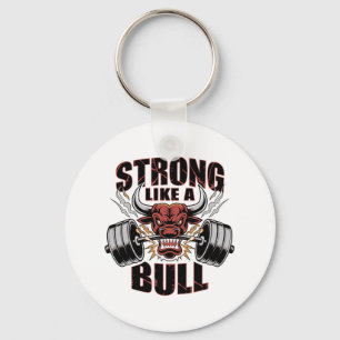 Strong Like A Bull Powerlifting Bodybuilding 5  Key Ring
