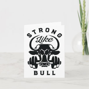 Strong Like A Bull Powerlifting Bodybuilding 6  Card