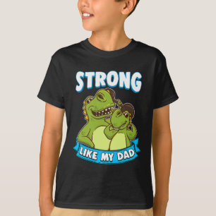 Strong Like My Dad Kawaii Daddy Dinosaur Fathers D T-Shirt