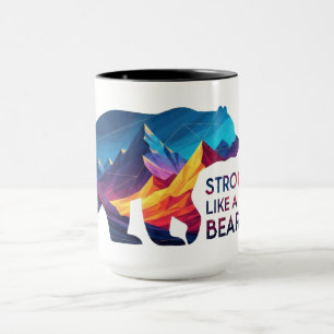Strong Lile a Bear Colourful Outdoors Mug