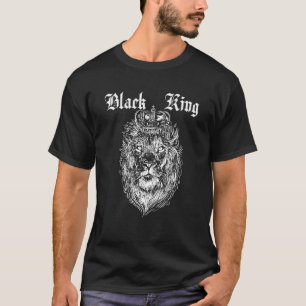 Strong Lion  For African Proud Man Black King T-Shirt
