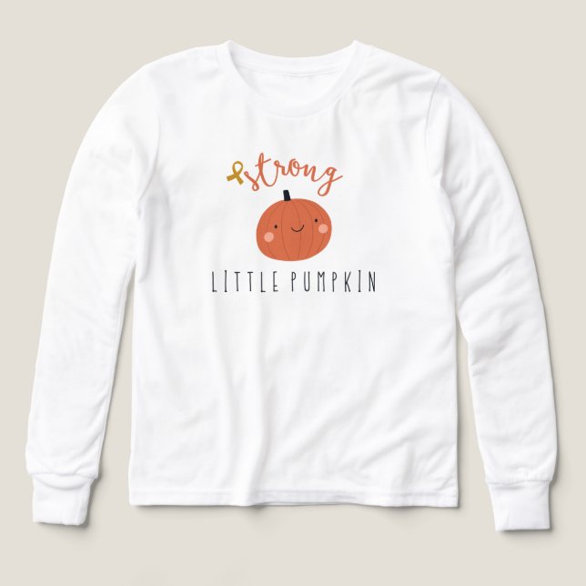 strong little pumpkin childhood cancer boys  (Design Front)
