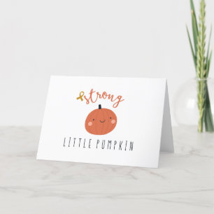 strong little pumpkin childhood cancer Card invite