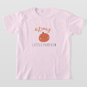 strong little pumpkin childhood cancer Girls T-Shirt