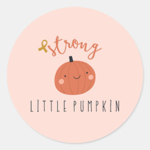 strong little pumpkin childhood cancer Stickers 