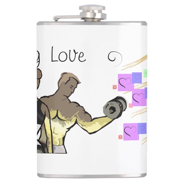 Strong Love Bottle Hip Flask (Front)