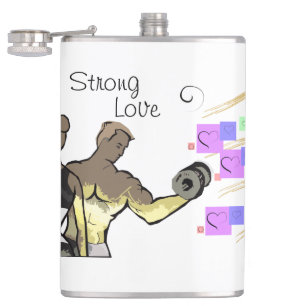 Strong Love Bottle Hip Flask