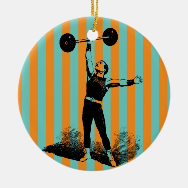 strong man fitness muscles ornament (Front)
