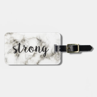 Strong marble luggage tag