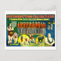 Strong Men Circus Show Vintage 1898 Poster