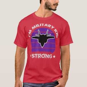 Strong Military Kid Purple Up T-Shirt