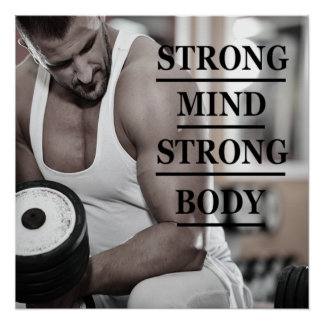 Strong Mind Strong Body Motivational Poster