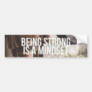 Strong Mindset - Women's Fitness Inspirational Bumper Sticker