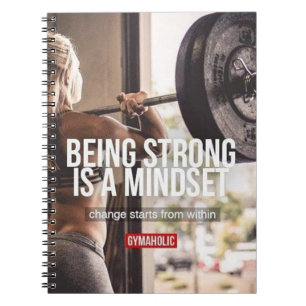 Strong Mindset - Women's Fitness Inspirational Spiral Notebook