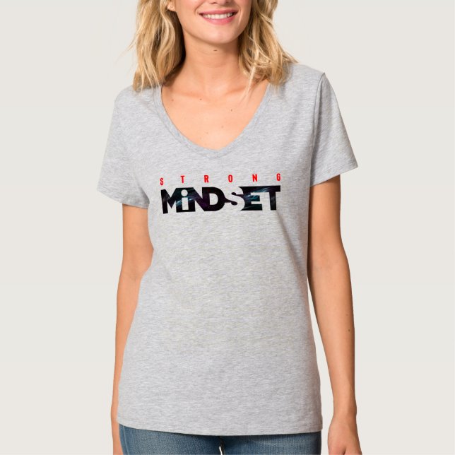 Strong Mindset | Women's V-Neck T-Shirt (Front)