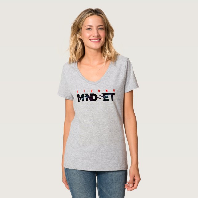 Strong Mindset | Women's V-Neck T-Shirt (Front Full)