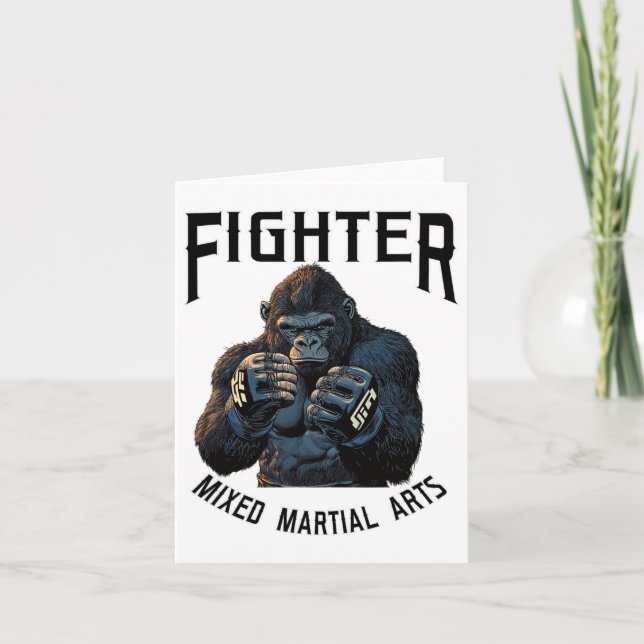 Strong Mma Gorilla - Boxing And Cage Fighting  Card (Front)