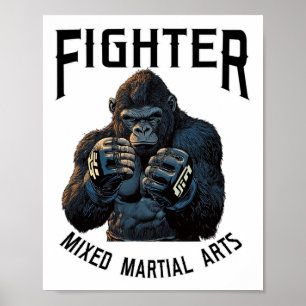 Strong Mma Gorilla - Boxing And Cage Fighting  Poster