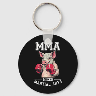 Strong Mma Pig - Thai Boxing Cage Fighting Key Ring