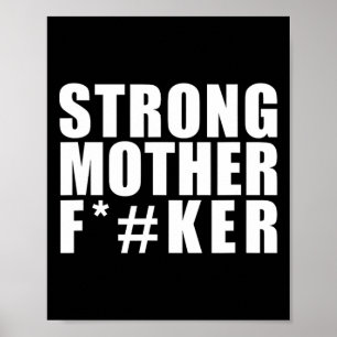 Strong Motherer Funny Gym Powerlifting Poster